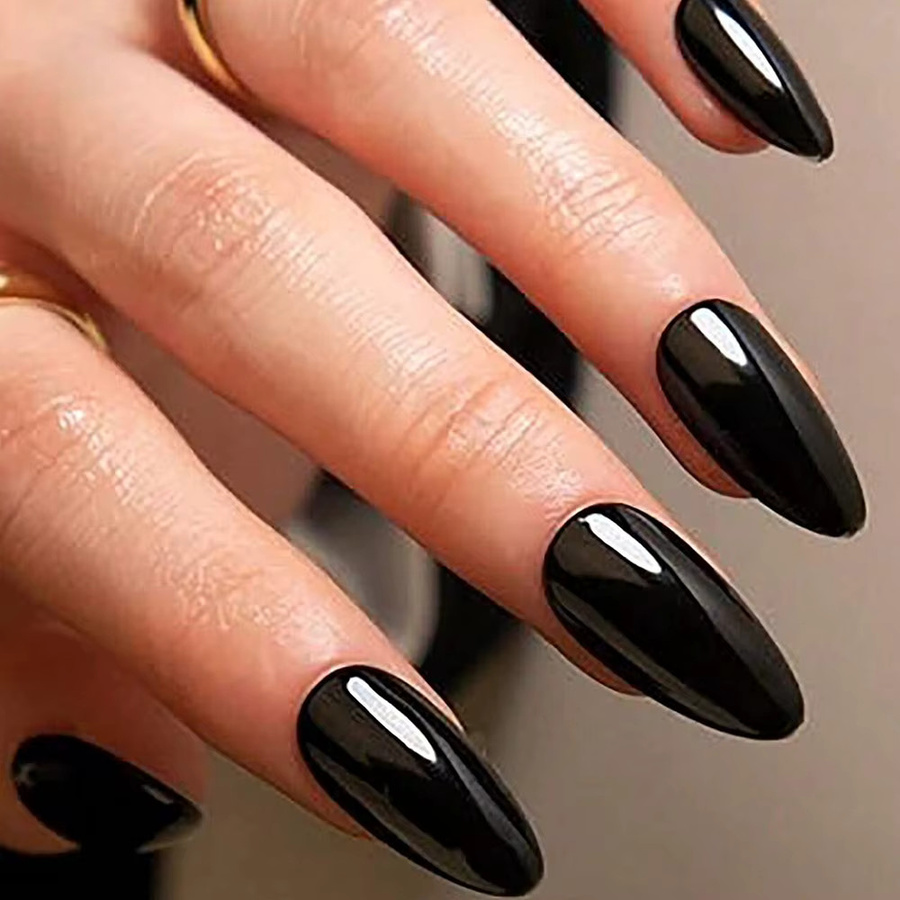 MAFANAILS Künstliche Nägel, Schwarz, Glänzend, 100 Stück - Bild 2