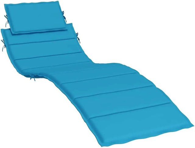 vidaXL Sonnenliegen-Auflage Blau aus Oxford-Gewebe, B/T/H: 186 x 58 x 4 cm - Bild 1