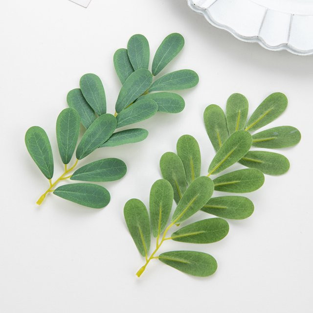 Künstliche Seiden-Erdnussblätter in Grün für DIY-Geschenke, Hochzeiten und Raumdekoration - Bild 1