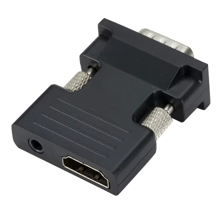 Pzzpss HDMI zu VGA Konverter mit Audio und Video, 1080p Adapterkabel für PC, Laptop zu HDTV und Projektor, Schwarz - Bild 4