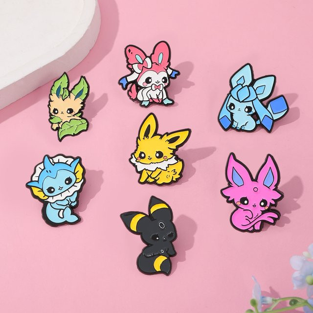 Bandai Pokémon Eevee Evolution Emaille-Pins, 9-teiliges Set - Bild 1