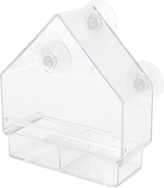 CosyHome Hängender Futterspender Transparent für Drinnen und Draußen, Farbe: Weiß - Bild 1