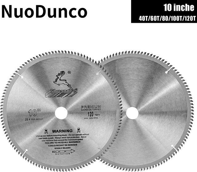 NuoDunco 10-Zoll-Kreissägeblatt für Holz mit 40 bis 120 Zähnen als Trennscheibe für Elektrowerkzeuge - Bild 1