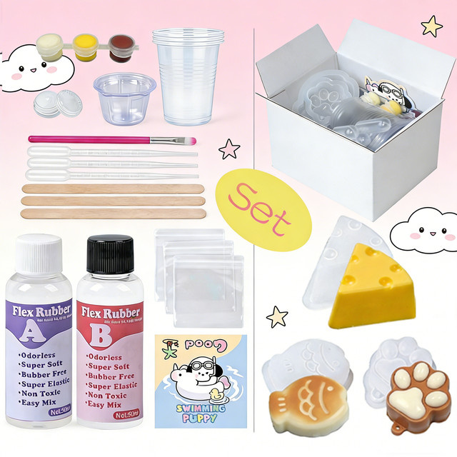 UDOCOOL DIY Taba Squishy Kit Set, Silikon, Bunt / Mehrfarbig - Bild 1