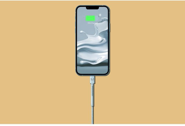 Fresh N Rebel USB-A auf Lightning-Kabel in Blau und Weiß, 2,0 m - Bild 1