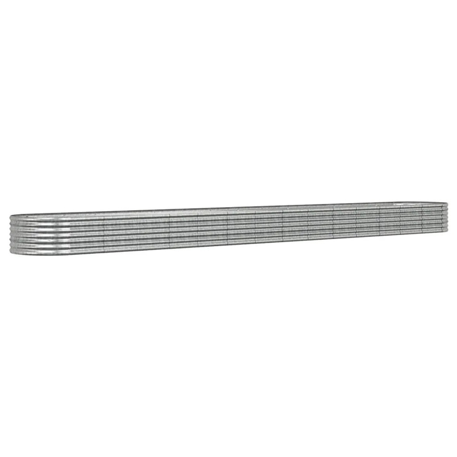 vidaXL Hochbeet aus verzinktem Stahl in Silber, B/T/H: 620 x 80 x 36 cm - Bild 2