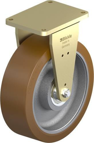 Blickle Bockrolle 604K in Silber und Braun mit 600 mm Rad-Durchmesser und 12000 kg Tragfähigkeit - Bild 1