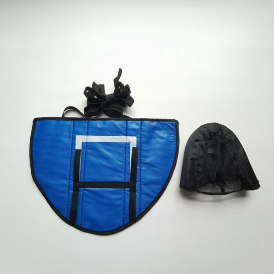 MUQZI Trampolin-Basketballkorb mit 3 Bällen und Pumpe, blau, 4-teiliges Set - Bild 3
