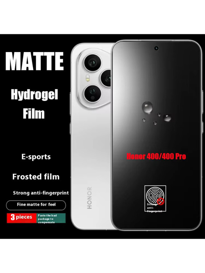 3er-Set Matte Hydrogel Displayschutzfolie aus weichem TPU für Huawei Honor 400 Pro, 400 Lite und Honor 400, Transparent - Bild 6
