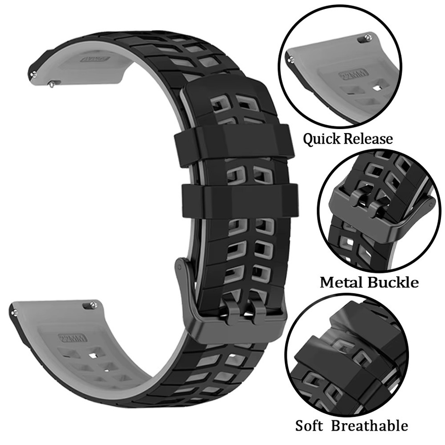 Xiaomi Uhrenarmband Silikon, 22 mm, Schwarz - Bild 6