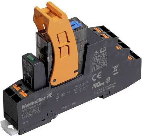 Weidmüller CRIKIT P 24VDC Koppelrelais mit 2 Wechstern, 24 V/DC, 8A, Schwarz, 10 Stück - Bild 1