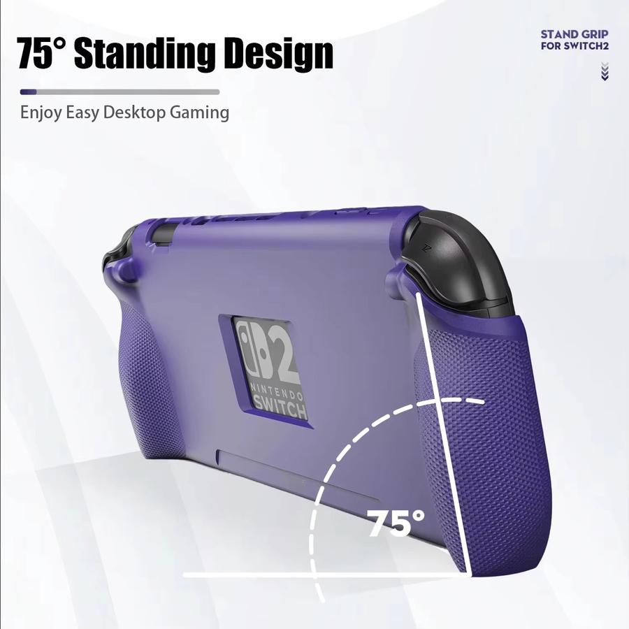 Skull & Co. Savage Raven Hardshell Frontabdeckung mit StandGrip Schutzhülle für Nintendo Switch 2 in Purple - Bild 2
