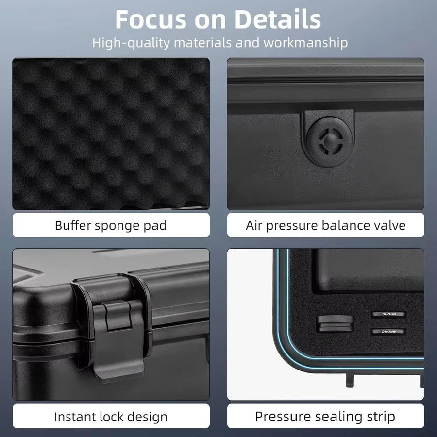 Wasserdichter Hartschalenkoffer für DJI Osmo Pocket 3 und DJI Pocket 4 in Schwarz - Bild 5