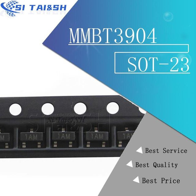 100 Stück Si Tai&SH MMBT3904 2N3904 Transistoren SOT-23 SMD in Schwarz - Bild 1
