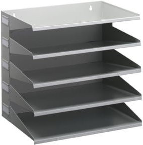 Durable Sortierreck 5-tlg. Briefablage aus Metall in Grau, B/T/H: 36,0 x 33,0 x 25,0 cm - Bild 1