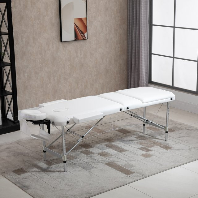 Anajqaqia Massageliege als klappbarer Shampoo-Stuhl und Massagebett mit höhenverstellbarer Kopfstütze, B/T/H: 215 x 60 x 61-84 cm - Bild 1