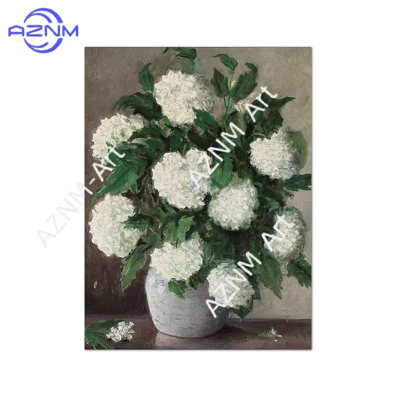 AZNM Vintage-Leinwandbild im französischen Landhausstil mit Blumen- und Landschaftsmotiven, mehrfarbig, rechteckig - Bild 1