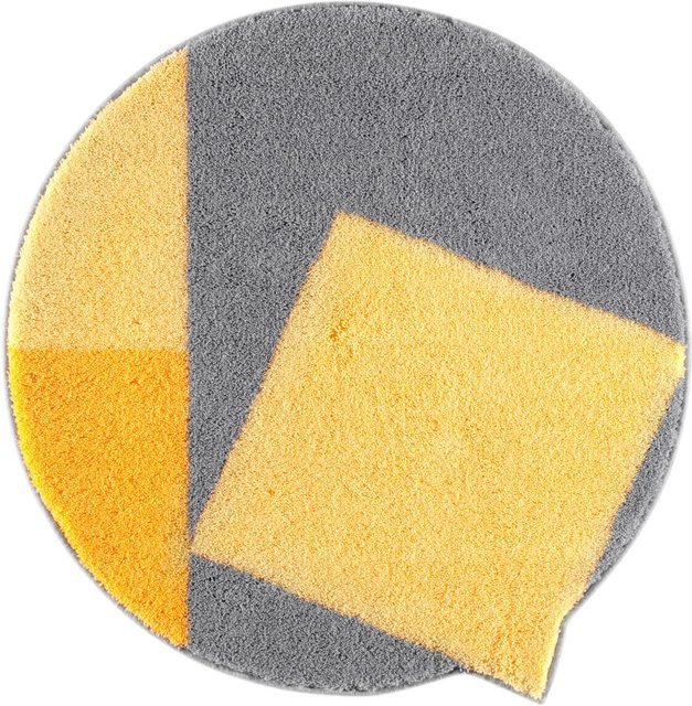 Rutschhemmende Badgarnitur aus Polyacryl in Grau, Gelb oder Mehrfarbig für Fußbodenheizung geeignet - Bild 1