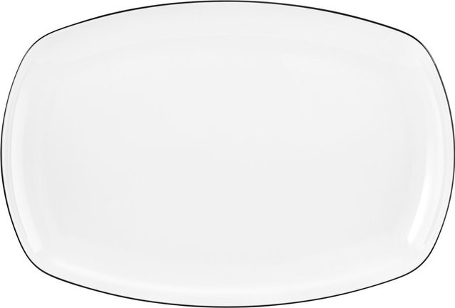 Seltmann Weiden Servierplatte Lido Black Line aus Keramik, Schwarz, B: 35 cm, T: 24 cm - Bild 1