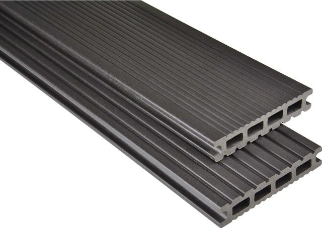 Kovalex WPC Terrassendiele Exklusiv Matt Graubraun B: 14,5 cm, H: 2,6 cm, L: 520 cm - Bild 1