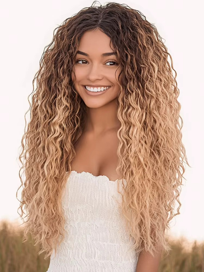 MODE IDOL Haarverlängerungen, Wasserwelle, Ombre Blonde, Synthetische Fasern - Bild 3