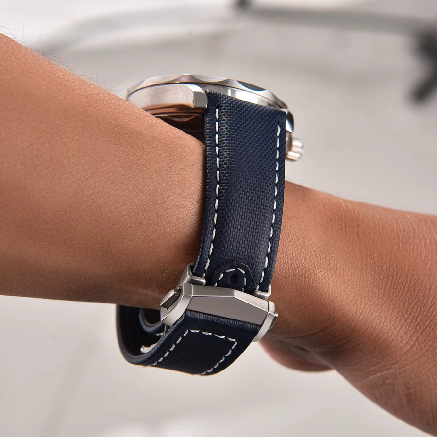 BUSLUO Uhrenarmband Canvas, Schwarz, Herren - Bild 2