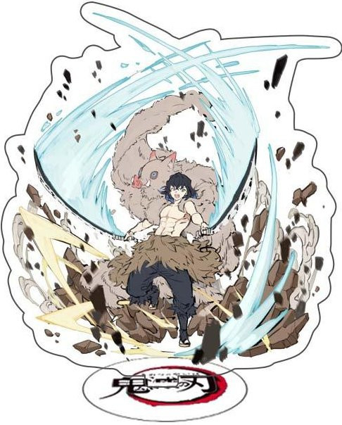 Yiran toy 1 Demon Slayer Kamado Tanjirou Hashira Giyuu Actionfigur, Acryl-Ständer, ab 14 Jahren - Bild 1