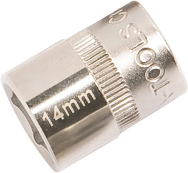 LUX-TOOLS Stecknuss 14 mm aus Chrom-Vanadium in Silber mit 1/2 Zoll Antrieb - Bild 1