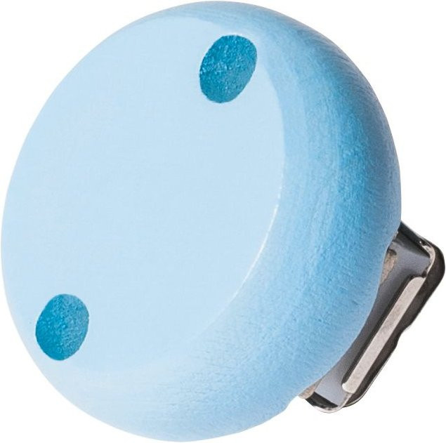 KNORR prandell Schnullerketten Holzclip Pastell-Blau - Bild 1