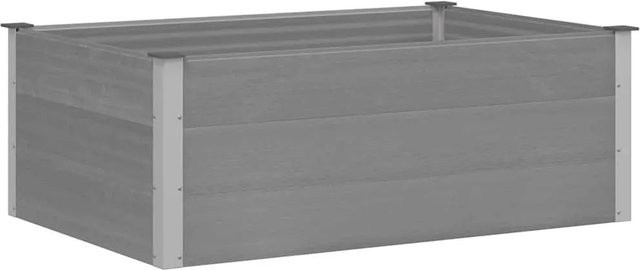 vidaXL Garten-Hochbeet aus WPC und Aluminium in Grau, B/T/H: 150 x 100 x 54 cm - Bild 1