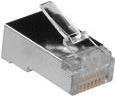 ACT RJ45 Modularer Steckverbinder für Rundkabel mit Litzenleitern, Geschirmt, Silber, Ethernet/LAN Cat3 - Bild 1
