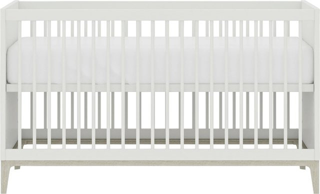 Babybett Yuny By Paidi Cutie Lea in Eiche und Weiß aus Massivholz, B/T/H: 70 x 140 cm - Bild 1