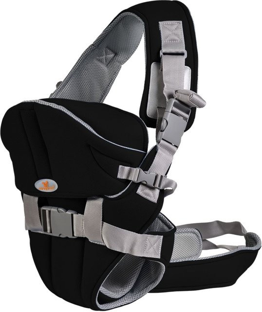 Moni Babytrage Carry Go 2 in 1 Bauch- und Hüfttrage für 3 Monate bis 1 Jahr in Schwarz - Bild 1