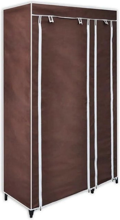 2er-Set vidaXL Stoffschränke mit Rolladen in Braun, B/T/H: 110 x 45 x 175 cm