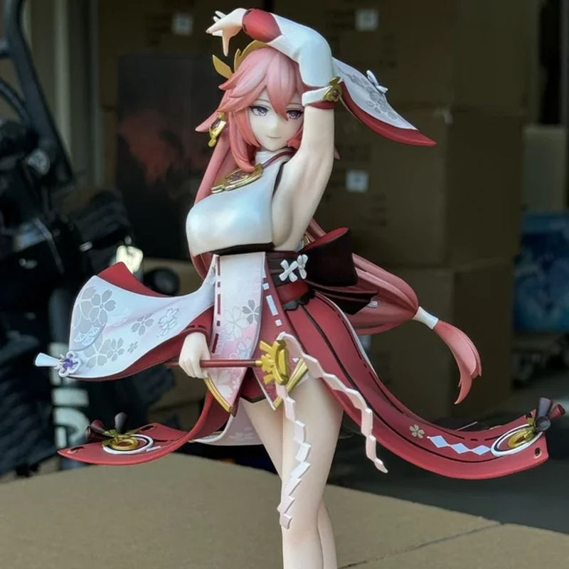 Bandai Genshin Impact Yae Miko Anime Figur in Weiß und Mehrfarbig als dekorative Sammlerstatue - Bild 1