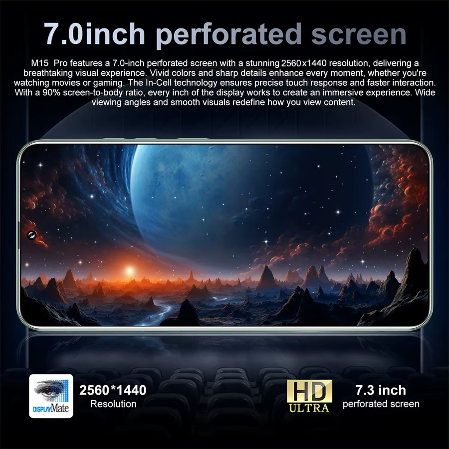 CHOTOG 15T Pro Smartphone 5G mit Android 15, 7.0 HD Display, 22 GB RAM, 2 TB Speicher, 8000 mAh Akku, Dual-SIM, Farbe: Weiß, Globale Version - Bild 3
