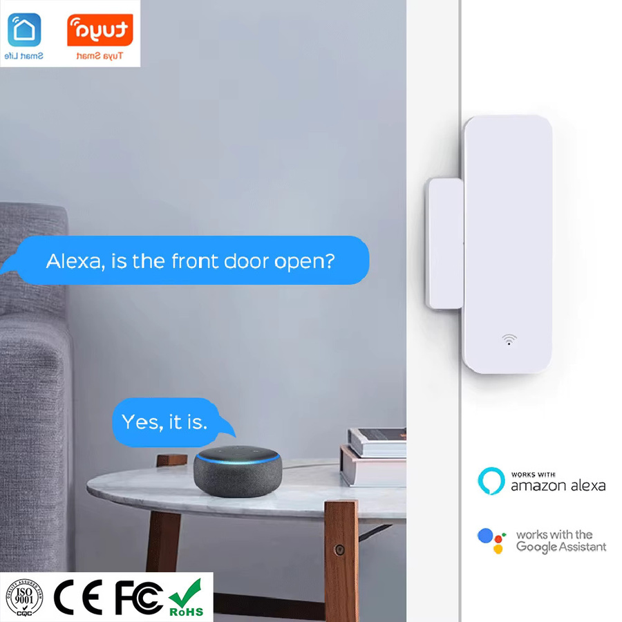 Tuya Zigbee 3.0 Tür-Fenster-Sensor Kontaktsensor in Weiß für SmartLife Alexa Yandex Zigbee2Mqtt ZHA - Bild 4
