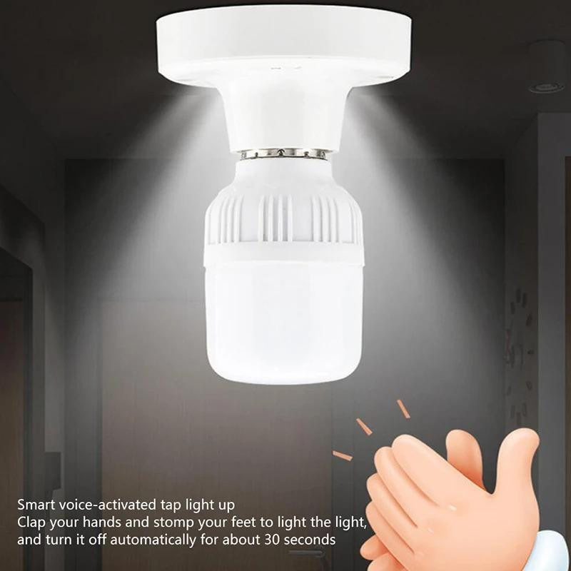 YJMP Super Lighting E27 Bewegungsmelder Fassung mit Infrarot PIR Sensor in Weiß, 2er Set - Bild 3