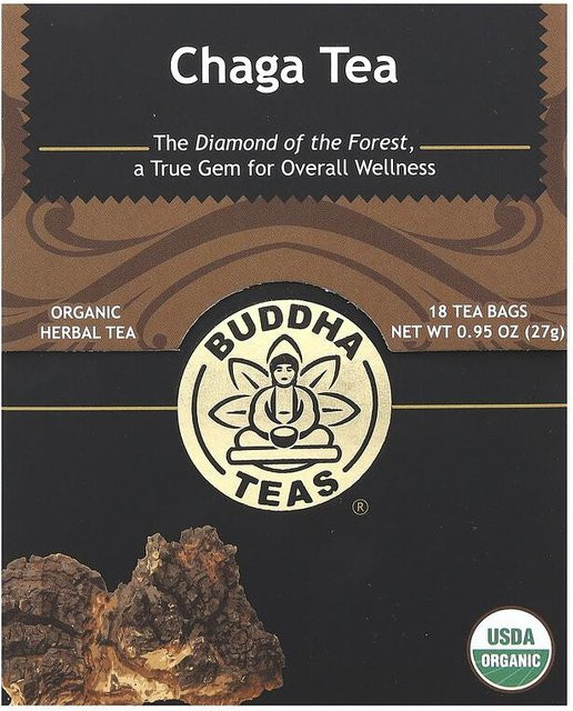 Buddha Teas Bio-Chaga-Pilz Kräutertee koffeinfrei 18 Teebeutel 27 g - Bild 1