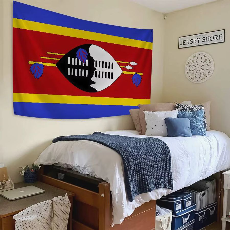 Swasiland-Flagge aus Polyester mit Ösen für die Outdoor-Dekoration - Bild 2