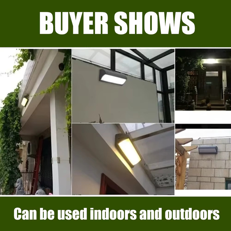 LANGYUE Moderne LED-Outdoor-Wandleuchte aus Metall in Schwarz mit warmweißem Licht - Bild 4