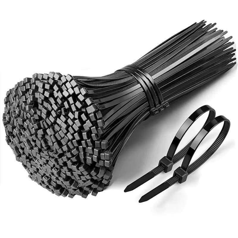 Selbstsichernde Kunststoff-Nylon-Kabelbinder in Schwarz, Breite: 0,8 cm, Länge: 20 cm - Bild 5