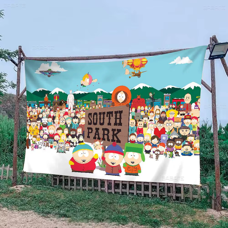 Potdemiel Geburtstagsparty Banner mit Cartoon-Druckmuster in Mehrfarbig, Rechteckig, B/H: 70 x 50 cm - Bild 2