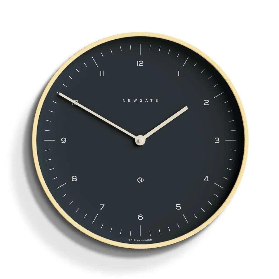 Newgate Mr Clarke Wanduhr in Dunkelgrau, rund, skandinavisches Design aus Holz, Durchmesser: 40 cm - Bild 1