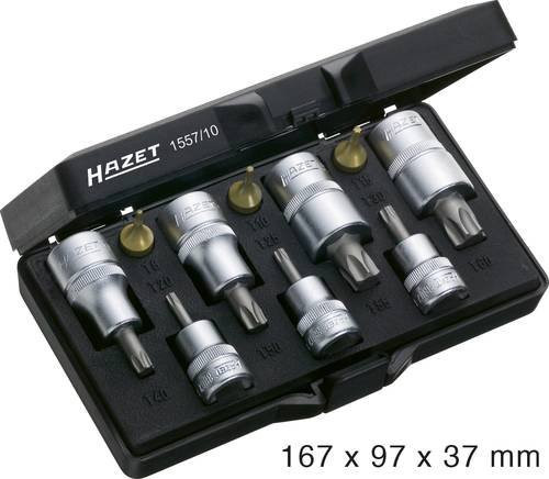 Hazet Steckschlüssel-Bit-Einsatz-Set 1557/10, 10-teilig, Silber - Bild 1