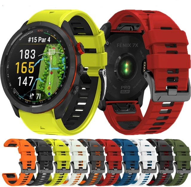 QCTOG Uhrenarmband Silikon, Edelstahl, Bunt, Unisex - Bild 1