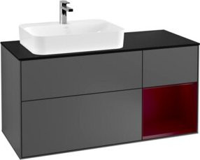 V&B Waschtischunterschrank Finion in Anthrazit Matt, Breite: 120 cm, Tiefe: 50,1 cm, Höhe: 50,1 cm - Bild 1