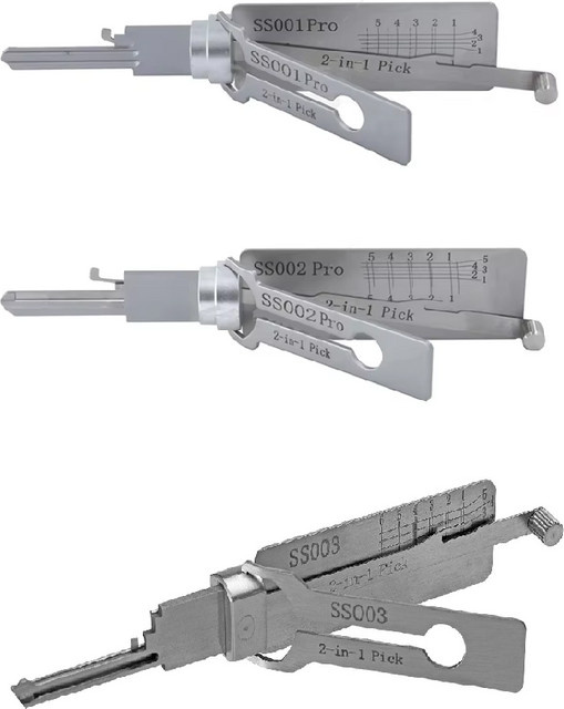 Lishi 2-in-1 Schlossöffner und Decoder SS001 SS002 SS003 in Silber - Bild 1