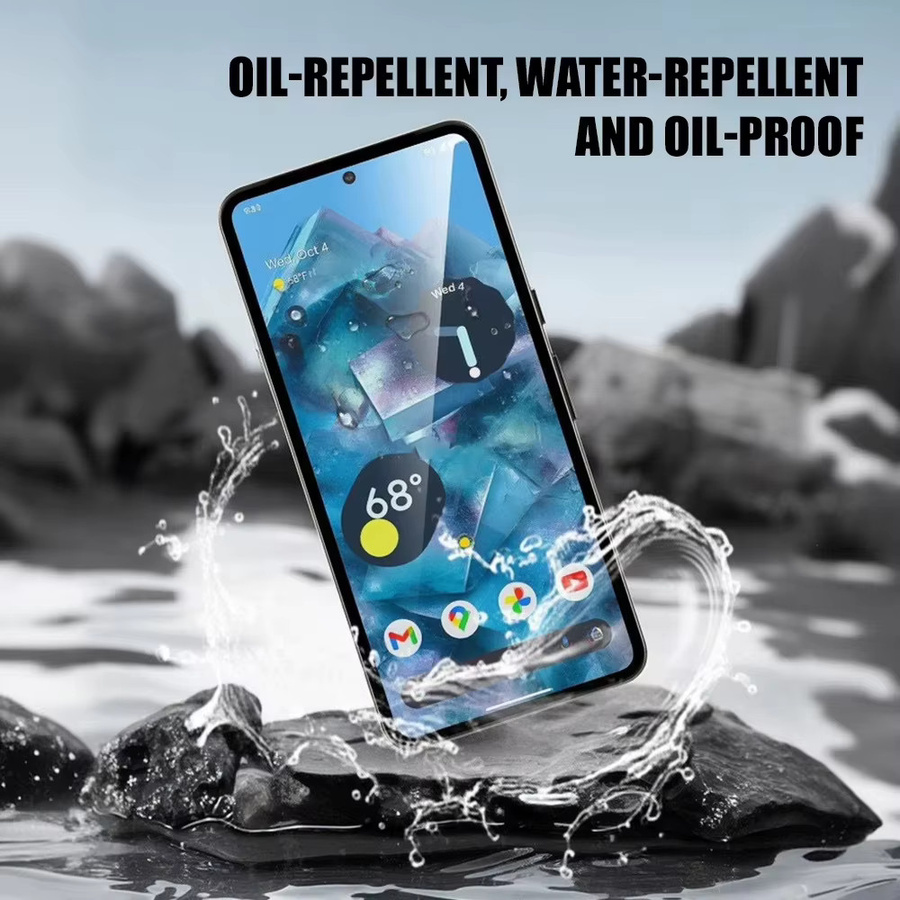 Displayschutz aus gehärtetem Glas für Google Pixel 8A 9A 7A 10 Pro XL 9 8 7 5G, transparent, vollständig abdeckend und kompatibel mit Fingerabdruck-Entsperrung - Bild 6