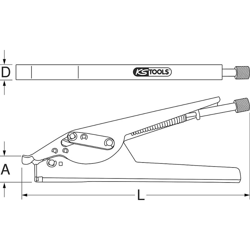 KS Tools Kabelbinder-Pistole aus Stahl in Rot für Breiten von 2,4 - 9,0 mm - Bild 3